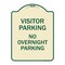 Signmission Visitor Parking Visitor Parking No Overnight Parking Heavy-Gauge Alum Sign, 24" x 18", TG-1824-22726 A-DES-TG-1824-22726 - alternate 1